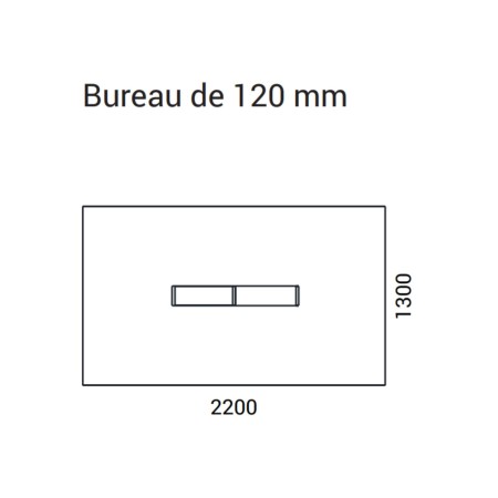 Dimensions de la table de conférence épaisse 120 mm AIR