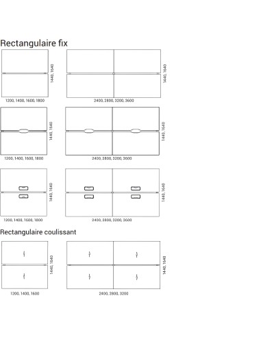 Dimensions du bench rectangle ROUND