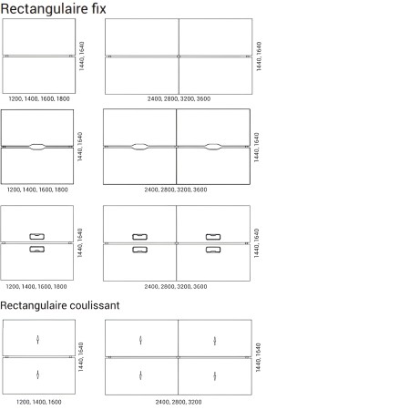 Dimensions du bench rectangle ROUND