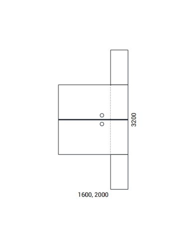 Dimensions du bureau AIR double avec rangement intégré