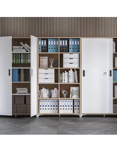 Armoires CHOICE dans un salon modere - ouverte en bois pour rangement administratif