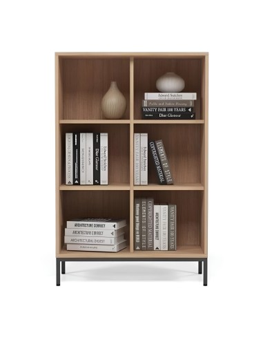 Bibliothèque CHOICE avec étagères et pieds en bois pour intérieurs modernes