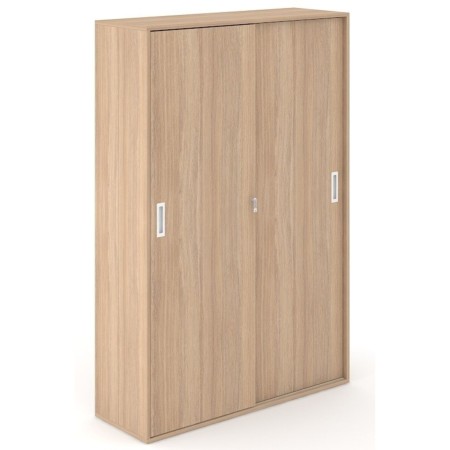 Armoire vestiaire pour rangement employés, direction de bureau en bois - portes coulissantes verrouillables CHOICE