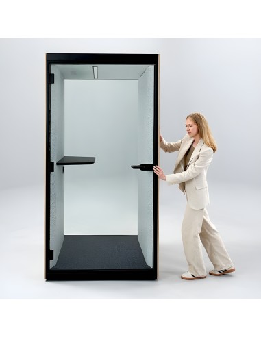 Cabine acoustique SONUS S mobile avec parois vitrées