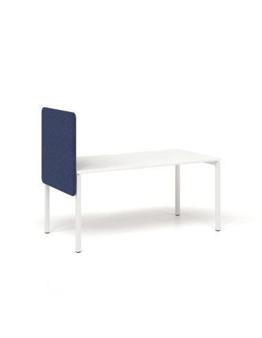 Bureau avec écran acoustique bleu latéral DESK 760