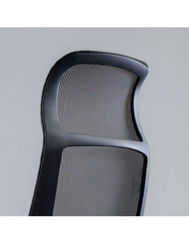 Zoom dossier haut résille noire du fauteuil D-CHAIR Direction