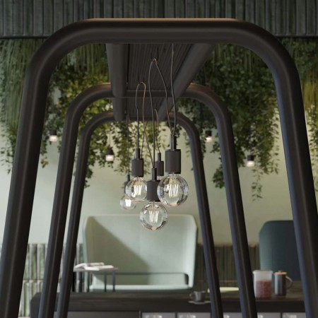 Arche métalique de la table de conférence modulaire Round Multipurpose - lampes accrochables accueillantes