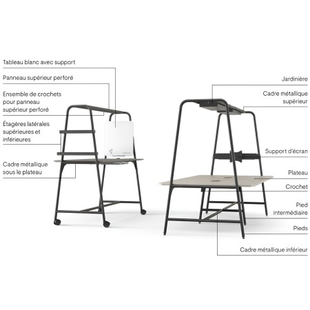 Table Round Multipurpose modulaire pour réunion, conférence et coworking