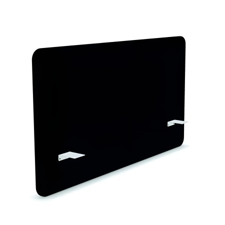 Écran de bureau acoustique noir DESK 760 avec fixations latérales