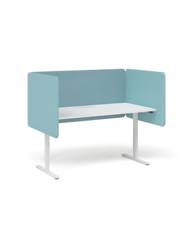 Bureau avec cloison et écrans latéraux acoustiques des 2 côtés DESK 760
