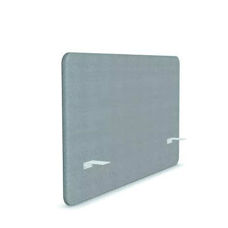 Écran acoustique gris pour bureau DESK 760 avec fixations latérales
