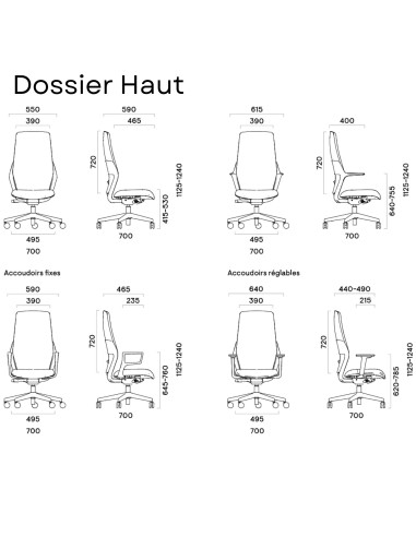 Mesure de la chaise OFY haute