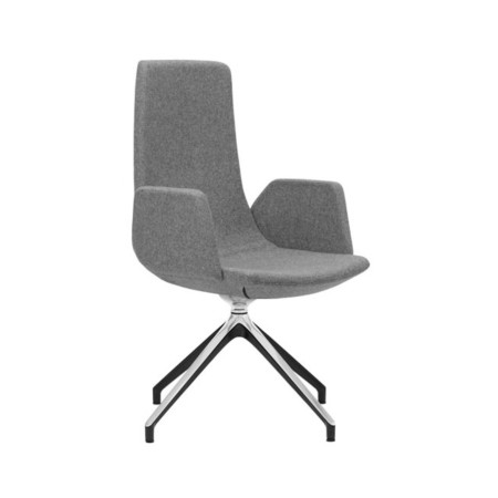 Modèle North Cape pivotant avec accoudoirs tissu, vue de face – North Cape