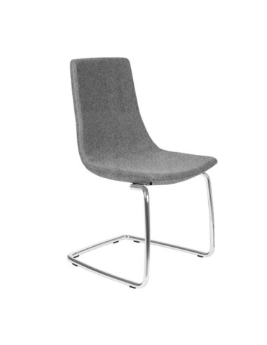 Chaise North Cape tissu gris foncé – design épuré avec piètement porte-à-faux chromé