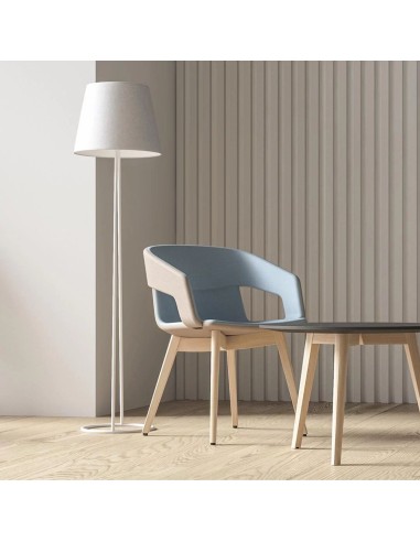 Chaise visiteur TWIST&SIT en finition bicolore avec pieds bois – parfaite pour une zone d'attente ou un espace lounge chaleureux