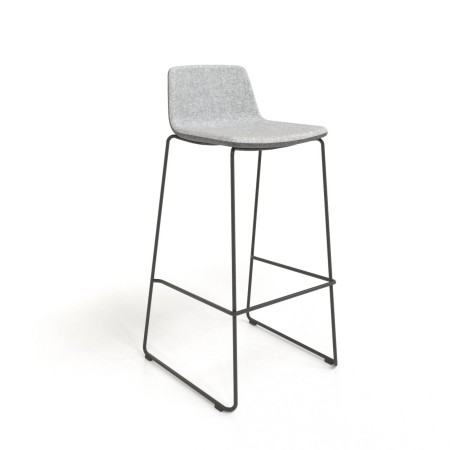 Tabouret haut TWIST&SIT 640 mm – assise rembourrée, structure filaire élégante et robuste.