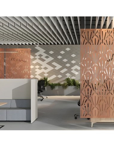 Composition murale design avec panneaux acoustiques géométriques Acoustic Artwork