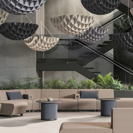 Panneaux acoustiques décoratifs en forme de bol pour bureau et espaces de travail Artwork