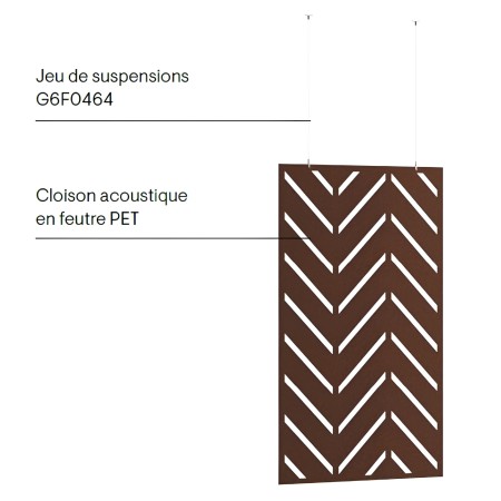 Cloison acoustique suspendue en feutre PET