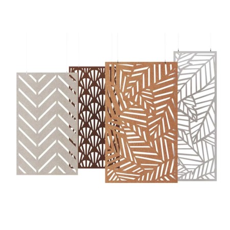 Assortiment de panneaux acoustiques avec différentes formes d'ajourages