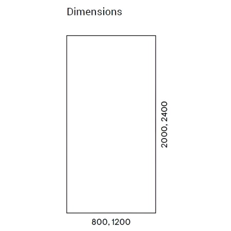Dimensions possibles pour les panneaux acoustiques ARTWORK PARTITIONS