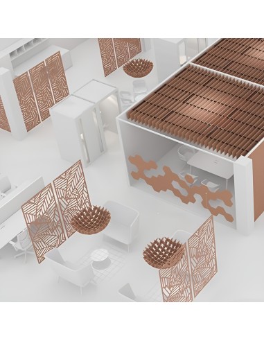 Panneau mural acoustique vertical en feutre PET pour aménagement bureau Acoustic Artwork