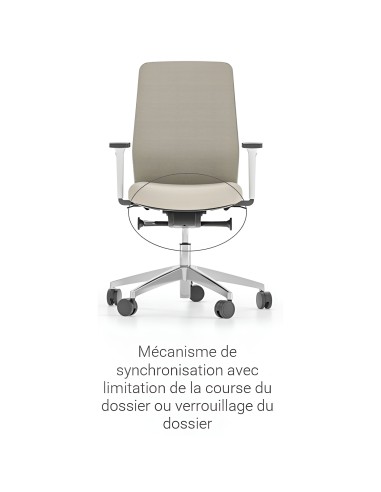 Chaise avec réglage du dossier