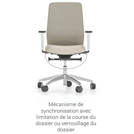 Chaise avec réglage du dossier
