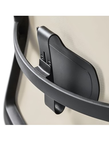 Dos de la chaise de bureau sur roulettes beige SURF