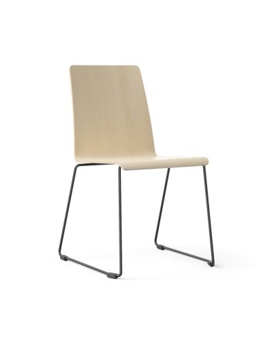 Modèle Moon Wood assise bois naturel et structure luge noire – Moon Wood