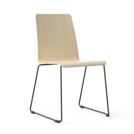 Modèle Moon Wood assise bois naturel et structure luge noire – Moon Wood