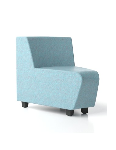 Chaise de salon incurvé étroit avec dossier