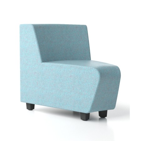 Chaise de salon incurvé étroit avec dossier