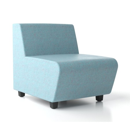 Siège lounge bleu clair avec dossier