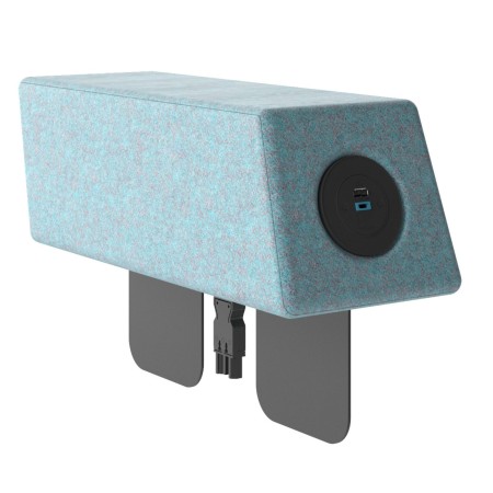 Accoudoir avec base métallique et 1 chargeur rapide USB intégré