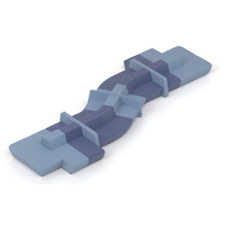 Canapés en système modulaire pour espace de détente