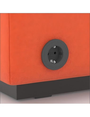 Détail de la prise intégrée au pouf côté gauche ou droit