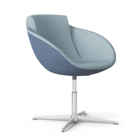 Siège lounge Tula avec coque incurvée et base centrale pivotante – Tula