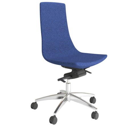 Chaise de bureau sans accoudoirs tissu avec roulettes - North Cape