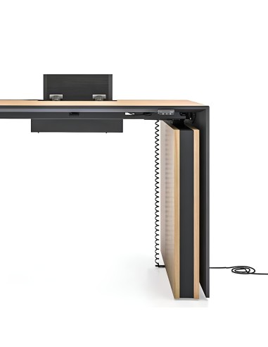 Bureau assis debout électrique MOTION Executive placage bois