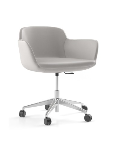 Chaise de bureau à roulettes réglable avec accoudoirs - Danae