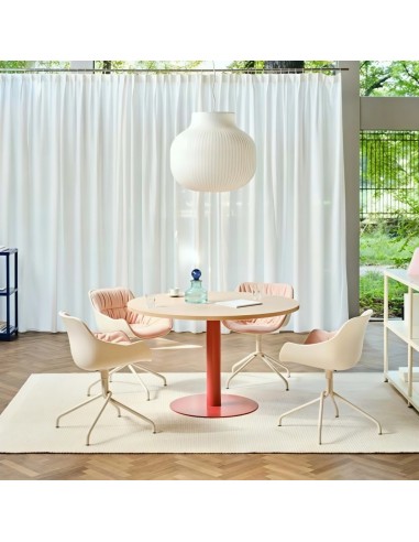 Table de réunion ronde diamètre 120 cm avec 4 chaises de conférence