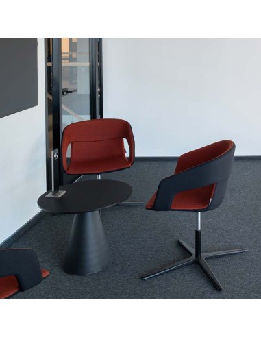 Chaise de réunion pivotante avec assise tissu - TWIST&SIT