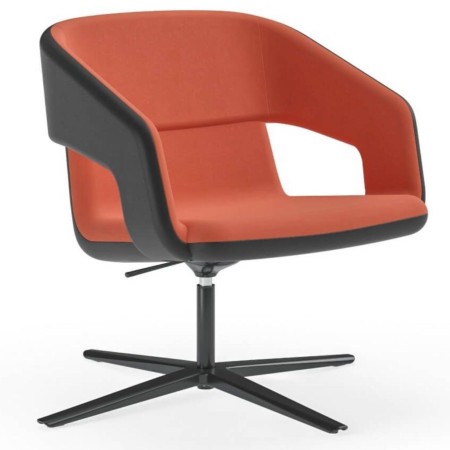 Fauteuil pivotant lounge sur base étoile fixe – TWIST&SIT Soft