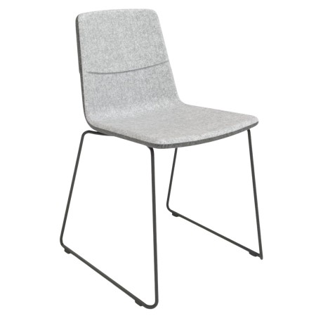 	Chaise TWIST&SIT gris clair piètement noir sur fond blanc