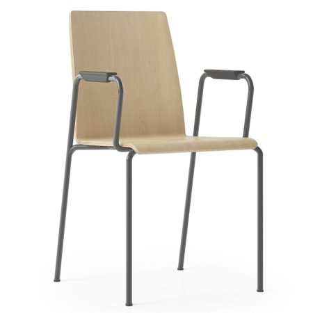 	Chaise Moon Wood avec accoudoirs sur fond blancs – Moon Wood