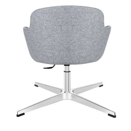 Chaise visiteur pivotante grise DANAE pour salle d'accueil