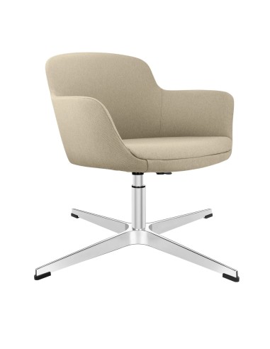 Fauteuil visiteur beige DANAE confrtable pour bureau