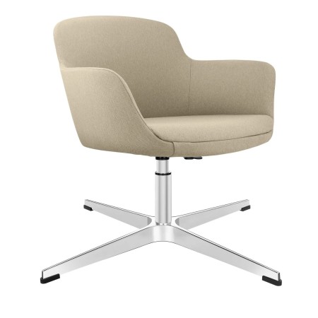 Fauteuil visiteur beige DANAE confrtable pour bureau