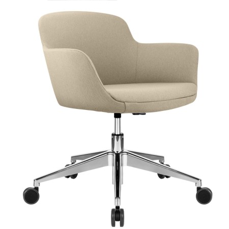 DANAE à roulettes avec hauteur réglable asssie confortable beige